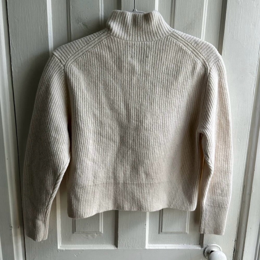 AYR White Ribbed Turtleneck Sweater - Picture 6 of 8